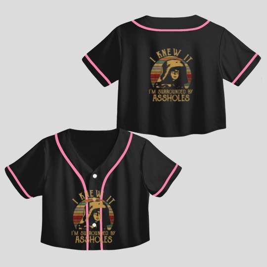 Discover Spaceballs Dark Helmet I Knew It Im Surrounded By Assholes Vintage Crop Top Baseball Jerseys