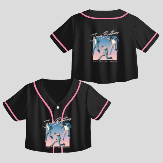 Discover Jonas Brothers Love Me To Heaven Single Cover Retro Crop Top Baseball Jerseys