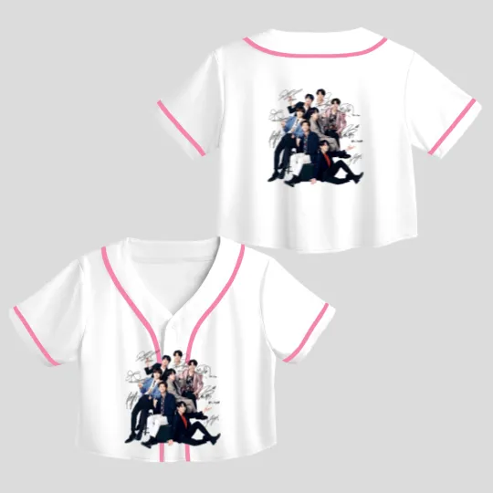 Discover Bts Crop Top Baseball Jerseys, Bts Sign Crop Top Baseball Jerseys, BTS Group Crop Top Baseball Jerseys