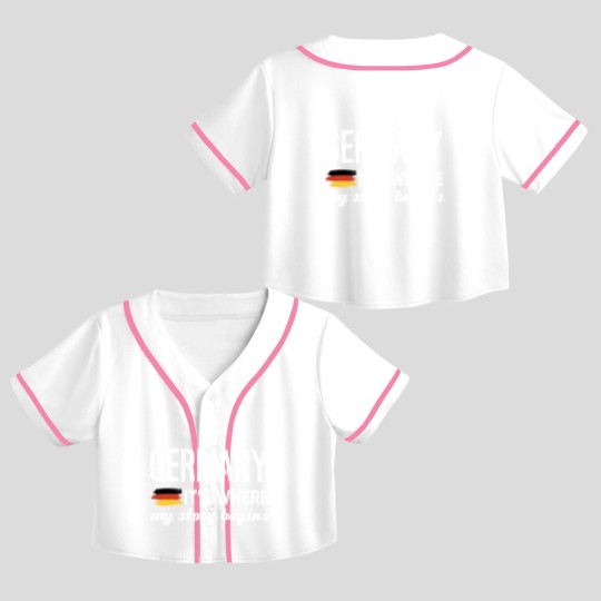 Discover Germany it is where my story begins germany Crop Top Baseball Jerseys