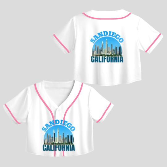 Discover San Diego California Crop Top Baseball Jerseys