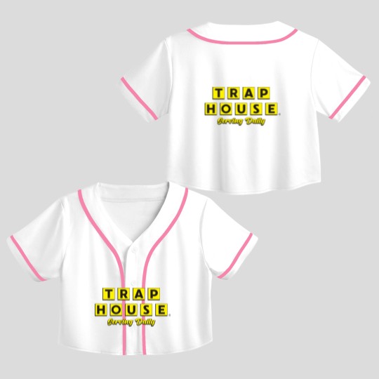 Discover Trap House Serving Daily Crop Top Baseball Jerseys