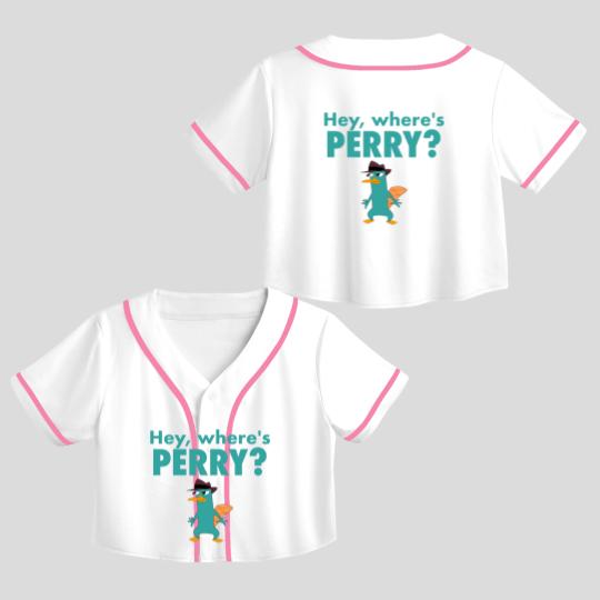 Discover Hey, Where's Perry? - Phineas - Crop Top Baseball Jerseys