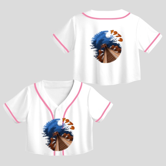 Discover NIGHT RIDES ONLY - Beast Roller Coaster at Kings Island - Kings Island - Crop Top Baseball Jerseys
