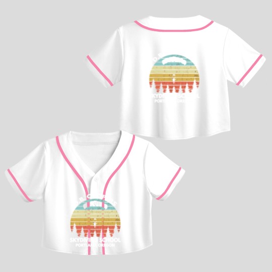 Discover D B Coopers Skydiving School Portland Oregon Funny Crop Top Baseball Jerseys
