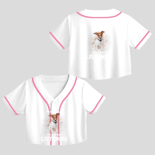 Discover Jack Russell Terrier I Hear You Not Listening Dog Crop Top Baseball Jerseys
