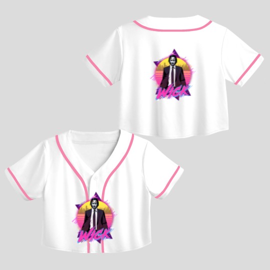 Discover John Wick Retro - John Wick - Crop Top Baseball Jerseys