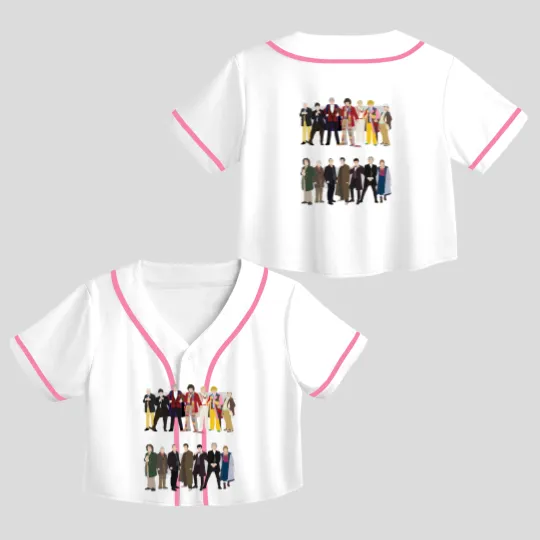 Discover All the Doctors - Doctor Who - Crop Top Baseball Jerseys