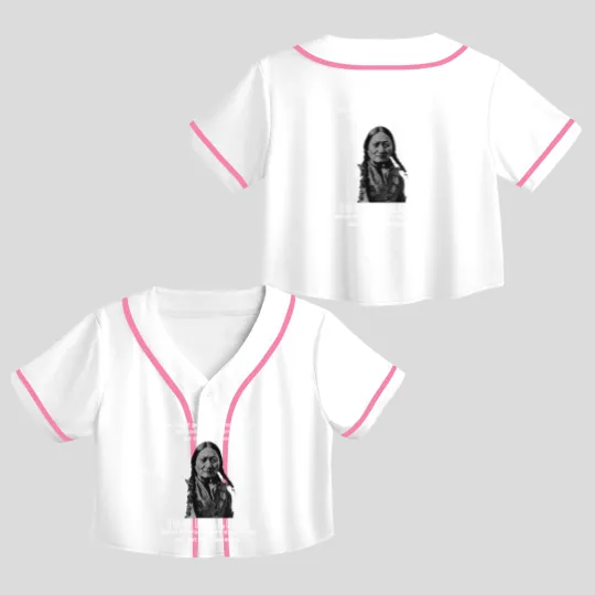 Discover sitting bull - Native American - Crop Top Baseball Jerseys