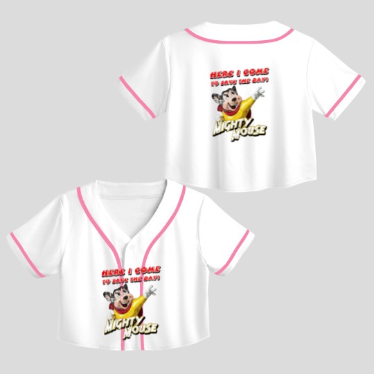 Discover Mighty Mouse, distressed - Mighty Mouse - Crop Top Baseball Jerseys
