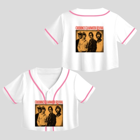 Discover Creedence clearwater revival Vintage Crop Top Baseball Jerseys