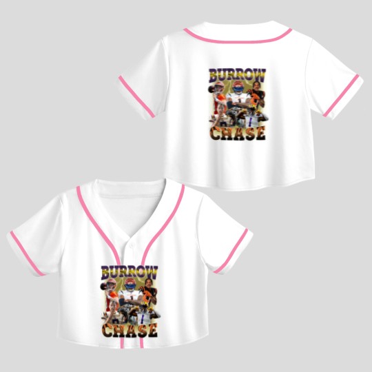 Discover Joe Burrow Crop Top Baseball Jerseys, Jamarr Chase Crop Top Baseball Jerseys, Joe Burrow Graphic Crop Top Baseball Jerseys