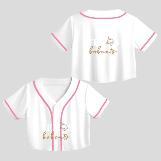 Discover Texas State Bobcats - Texas State bobcats Crop Top Baseball Jerseys  - Bobcats Crop Top Baseball Jerseys - Texas Bobcats  - Eat Em up bobcats Crop Top Baseball Jerseys - TXST bobcats