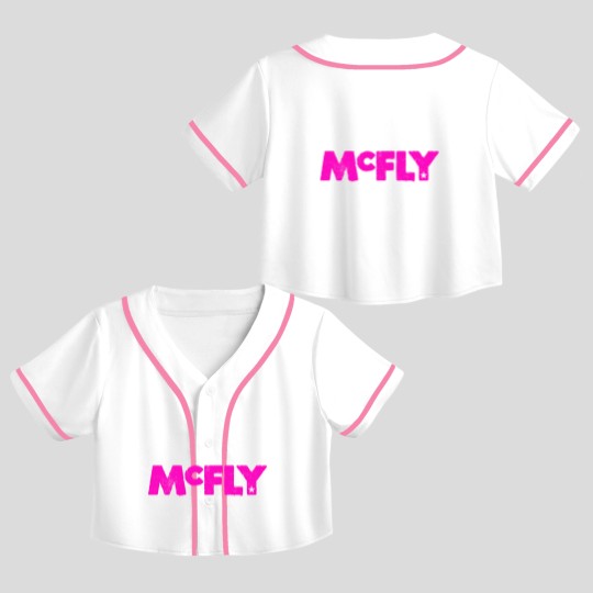 Discover McFly Logo pink Crop Top Baseball Jerseys