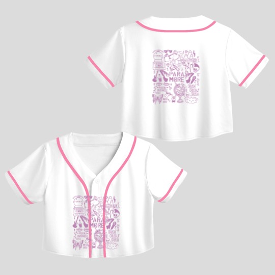 Discover Paramore Tattoo Rock Music Crop Top Baseball Jerseys, Paramore Rock Music Band Crop Top Baseball Jerseys