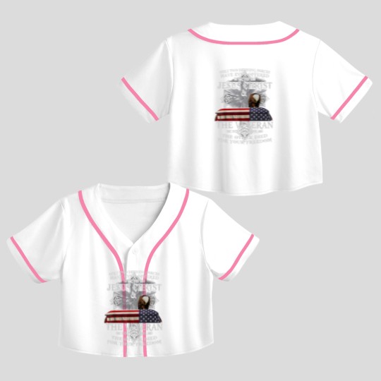 Discover Only Two Defining Forces Have Ever Offered To Die For You Crop Top Baseball Jerseys, Jesus Christ Crop Top Baseball Jerseys
