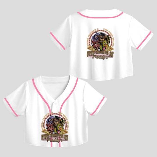 Discover Five Nights At Freddy'S Halloween Crop Top Baseball Jerseys, Five Nights At FreddyS
