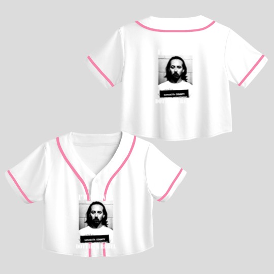 Discover Paul Reubens Pee Wee Herman 2002 Mug Shot Crop Top Baseball Jerseys