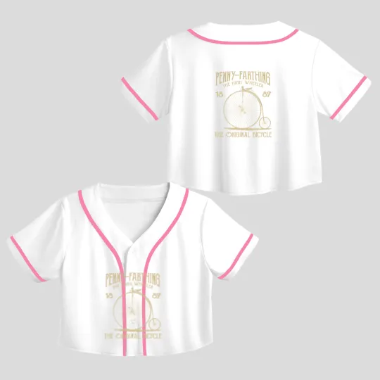 Discover Penny Farthing Crop Top Baseball Jerseys