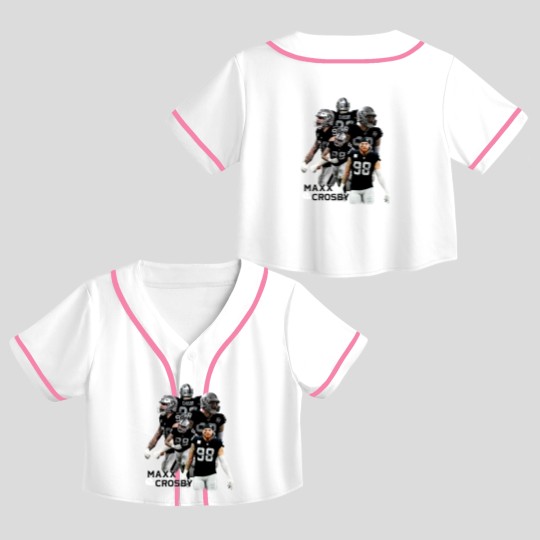 Discover Maxx Crosby Crop Top Baseball Jerseys