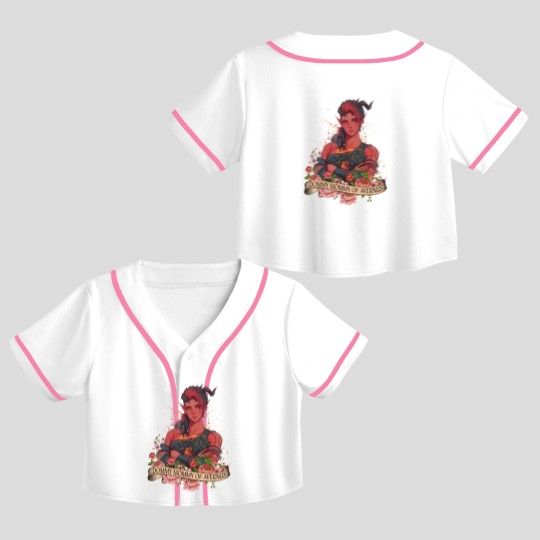 Discover Karlach Dommy Mommy of Avernus Boho  Crop Top Baseball Jerseys, Baldur's gate 3 merch Crop Top Baseball Jerseys, Video games Crop Top Baseball Jerseys