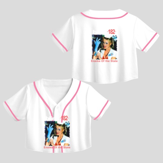 Discover B182 Enema Of The State Album Cover Crop Top Baseball Jerseys,  B182 2023 Tour Vintage 90 Crop Top Baseball Jerseys