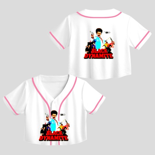 Discover Black Dynamite Crop Top Baseball Jerseys