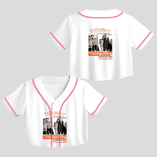 Discover Vintage Crop Top Baseball Jerseys Trainspotting NATURAL color Men Woman Unisex Crop Top Baseball Jerseys