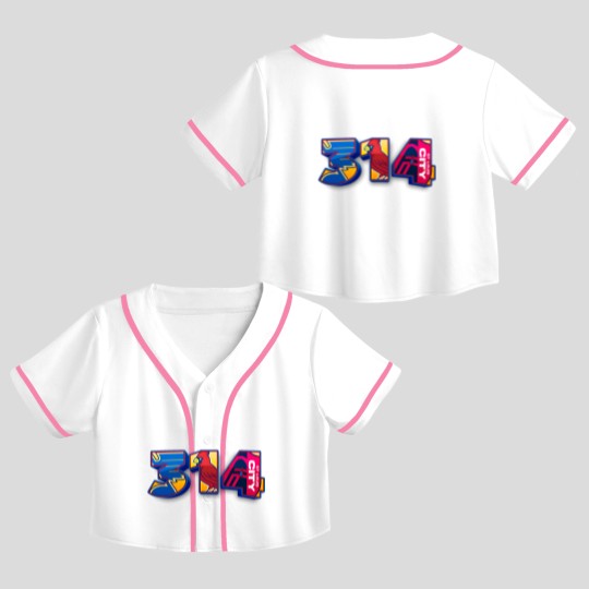 Discover Area Code St. Louis STL 314 Crop Top Baseball Jerseys
