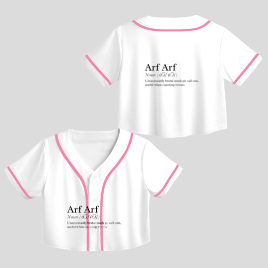 Discover Knocked Loose - Counting Worms _Arf Arf_ Definition  (1)(2)(3)(4)(5)(6)(7)(8)(9) Crop Top Baseball Jerseys