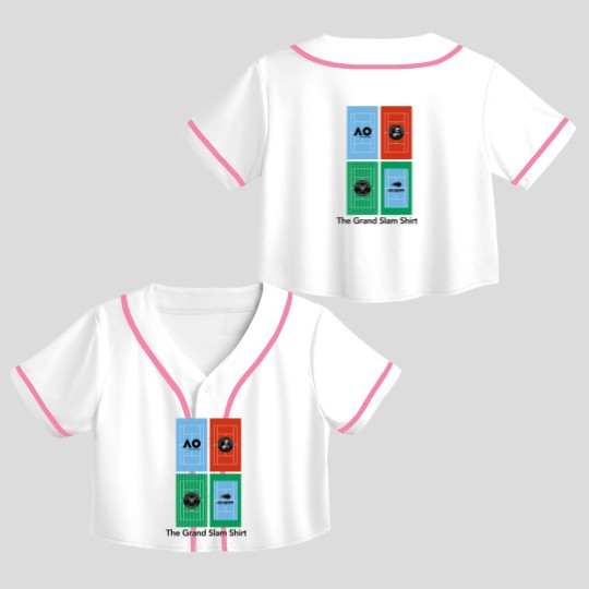 Discover Tennis Crop Top Baseball Jerseys grand slams, Tennis player gift, Premium men woman unisex Crop Top Baseball Jerseys, Tennis Crop Top Baseball Jerseys