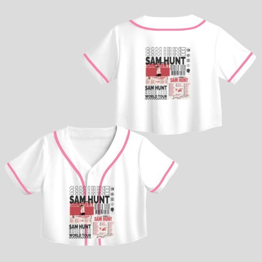 Discover Sam Hunt Music Crop Top Baseball Jerseys 90s Y2K Merch Vintage Crop Top Baseball Jerseys