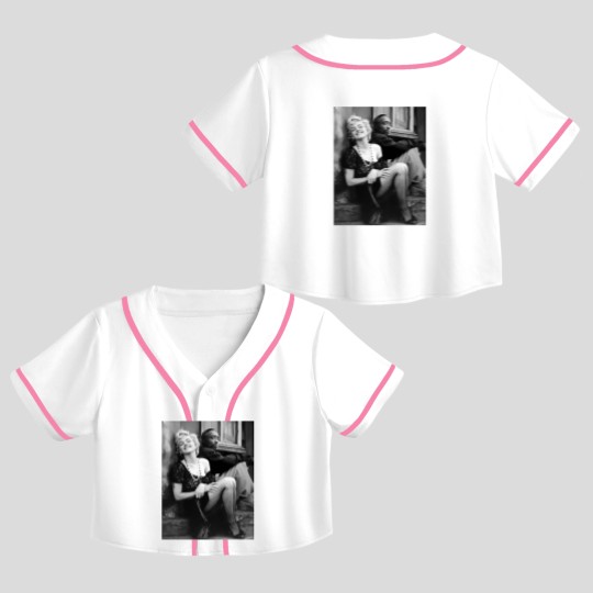 Discover Tupac Marilyn Monroe Hiphop Legend Crop Top Baseball Jerseys