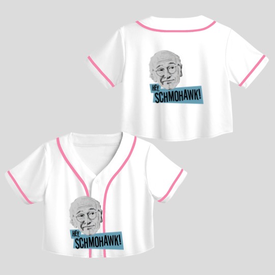 Discover Larry David Curb Your Enthusiasm "Schmohawk"funny Crop Top Baseball Jerseys