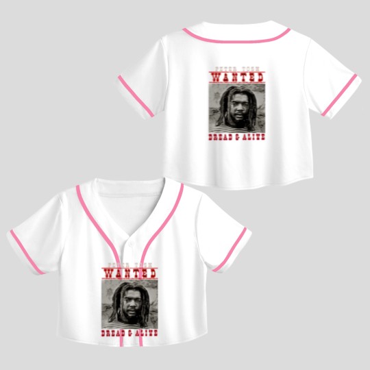 Discover Peter Tosh Wanted Dread And Alive Crop Top Baseball Jerseys