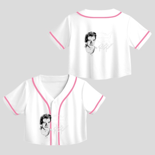 Discover Randy Travis Back to Country 80s Tour Size Medium Crop Top Baseball Jerseys