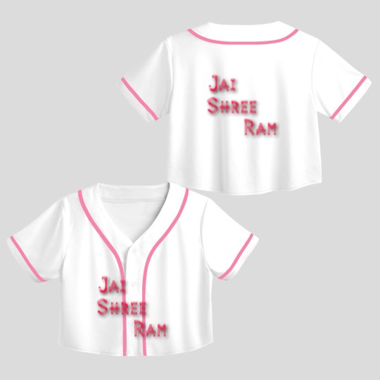 Discover JAI SHREE RAM (2) Crop Top Baseball Jerseys