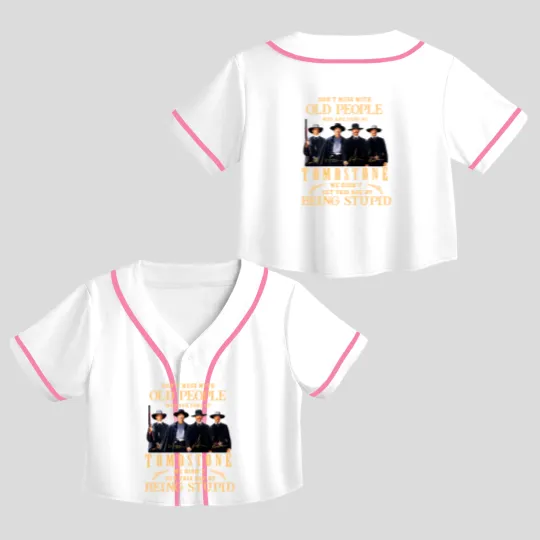 Discover Tombstone Movie Crop Top Baseball Jerseys, Vintage Tombstone Graphic