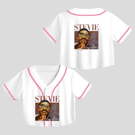 Discover Stevie Wonder Vintage Unisex Crop Top Baseball Jerseys stevie wonder Crop Top Baseball Jerseys