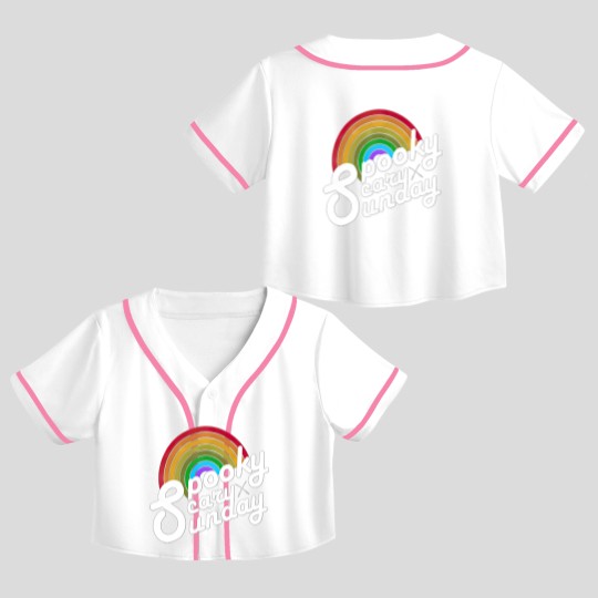Discover Spooky Scary Sunday Crop Top Baseball Jerseys, Spooky Sunday Unisex
