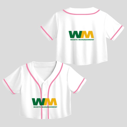 Discover WASTE MANAGEMENT LOGO Crop Top Baseball Jerseys