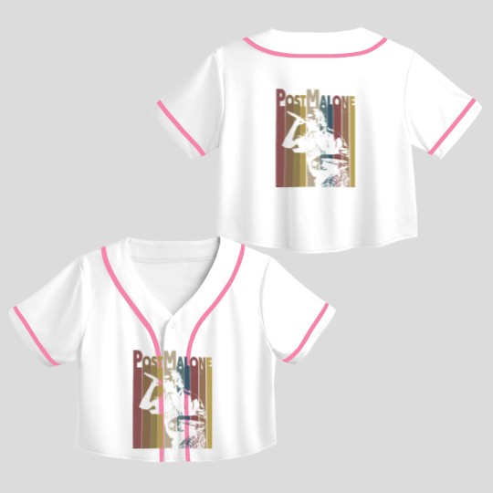 Discover Post Malone Rap Twelve Carat Tour Crop Top Baseball Jerseys, Post Malone Crop Top Baseball Jerseys, Post Malone Merch