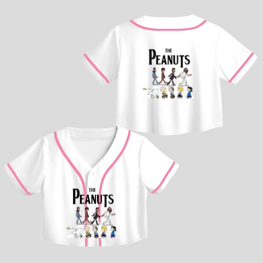 Discover The peanut walking Abbey Road Crop Top Baseball Jerseys Crop Top Baseball Jerseys