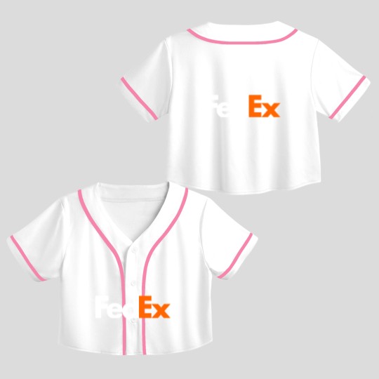 Discover FedEx Crop Top Baseball Jerseys Navy Blue Size Medium Unisex