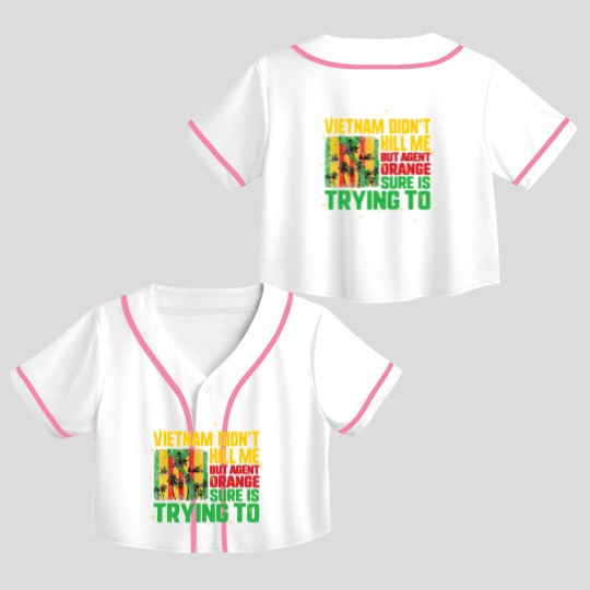 Discover Vietnam Veterans Day Orange Agent Victims Retired Soldiers Crop Top Baseball Jerseys