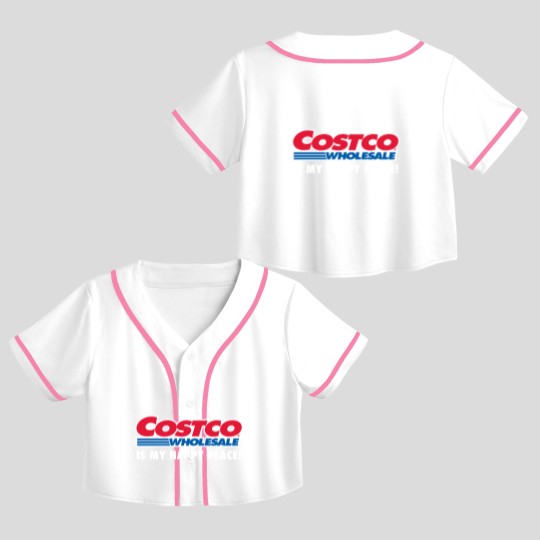 Discover Costco Is My Happy Place Crop Top Baseball Jerseys