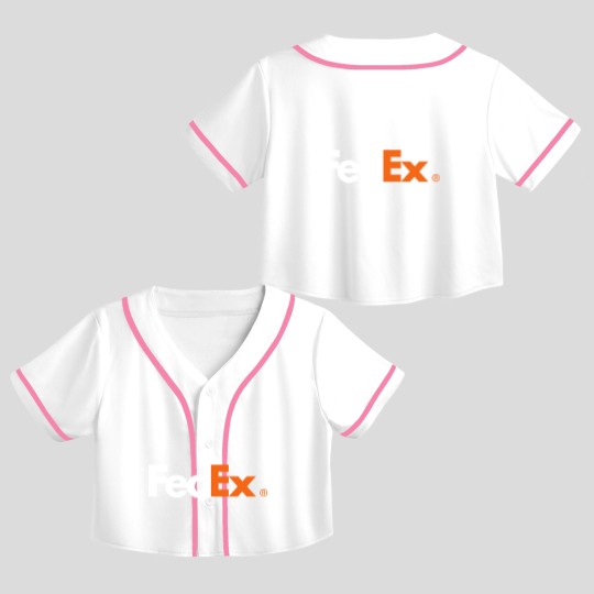 Discover FedEx Ground Delivery Logo Crop Top Baseball Jerseys