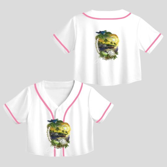 Discover Jimmy Buffett 1983 One Particular Harbor Signature Crop Top Baseball Jerseys