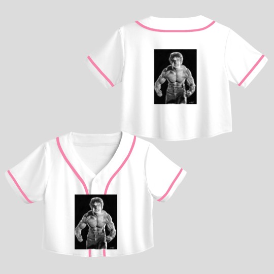 Discover Incredible Hulk watercolour painting Crop Top Baseball Jerseys