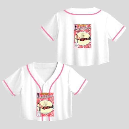Discover Rare Eddie Guerrero Crop Top Baseball Jerseys Cotton Unisex S-5XL Crop Top Baseball Jerseys